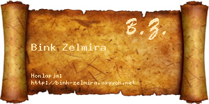 Bink Zelmira névjegykártya